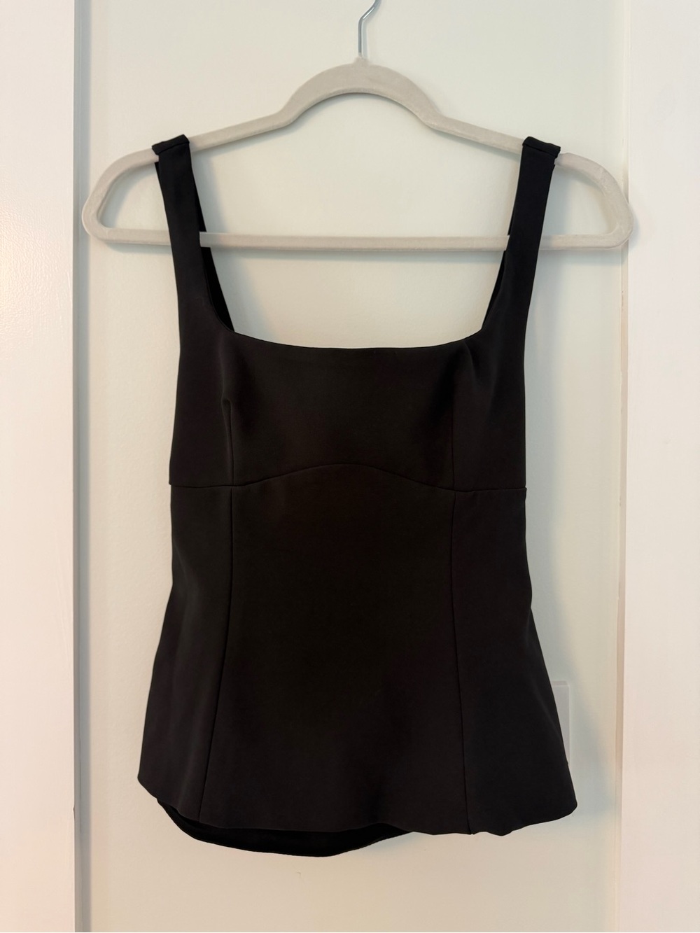 Zara Black Square-Neck Camisole with Wide Straps